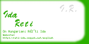 ida reti business card